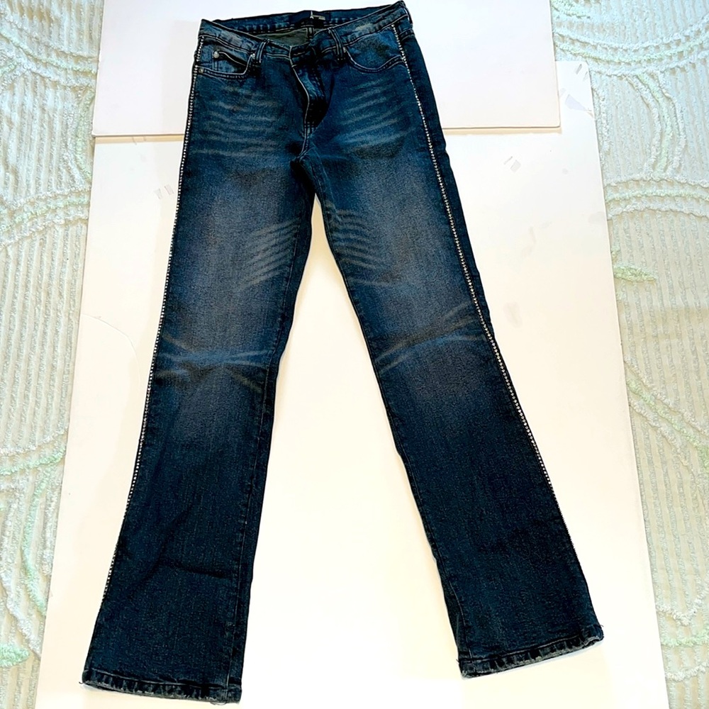 5. Mesmerize Jeans Embellished Straight or Flare Denim Jeans
